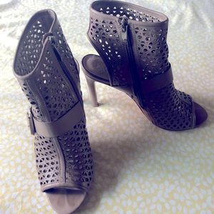 Open toe and back booties shoes